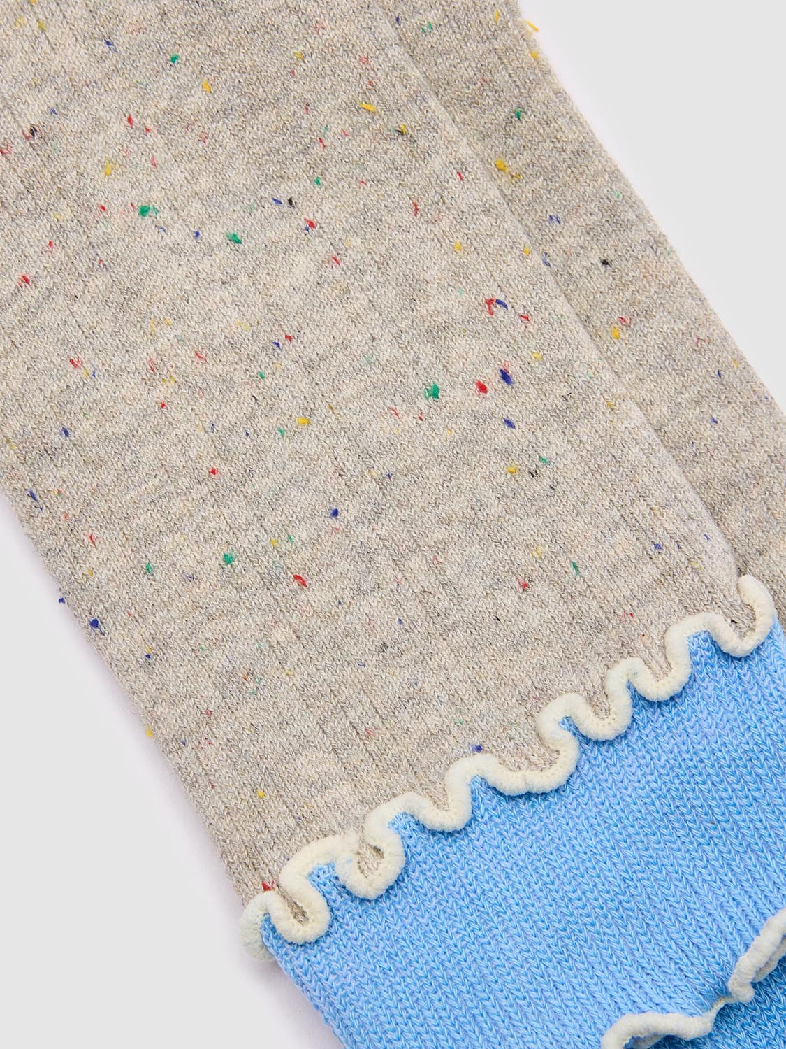 Frill Top Dot Ribbed Socks