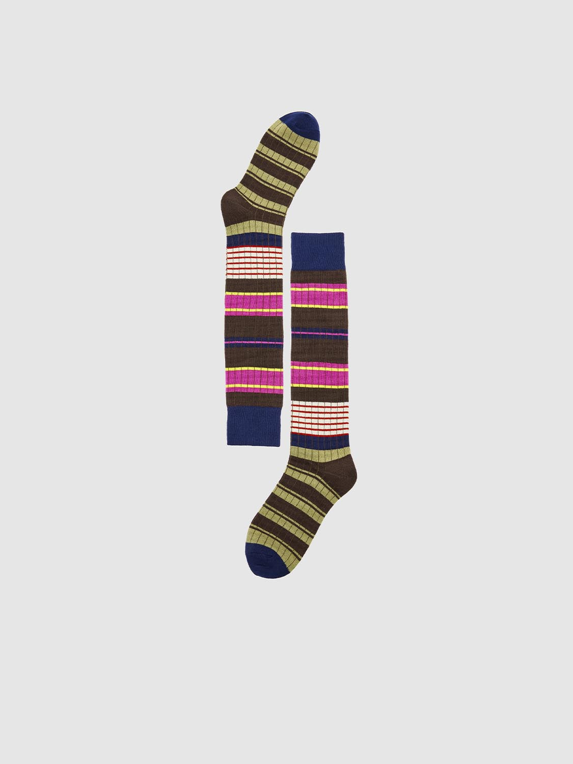 Contrast Striped Knee High Socks