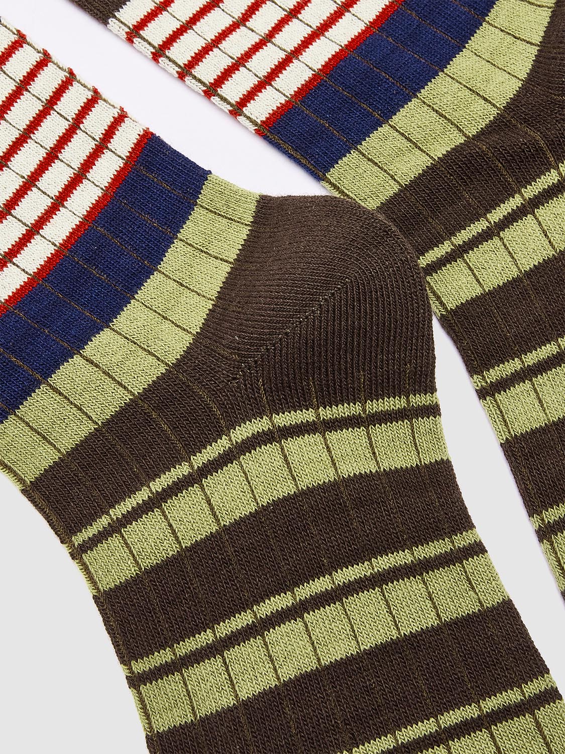 Contrast Striped Knee High Socks