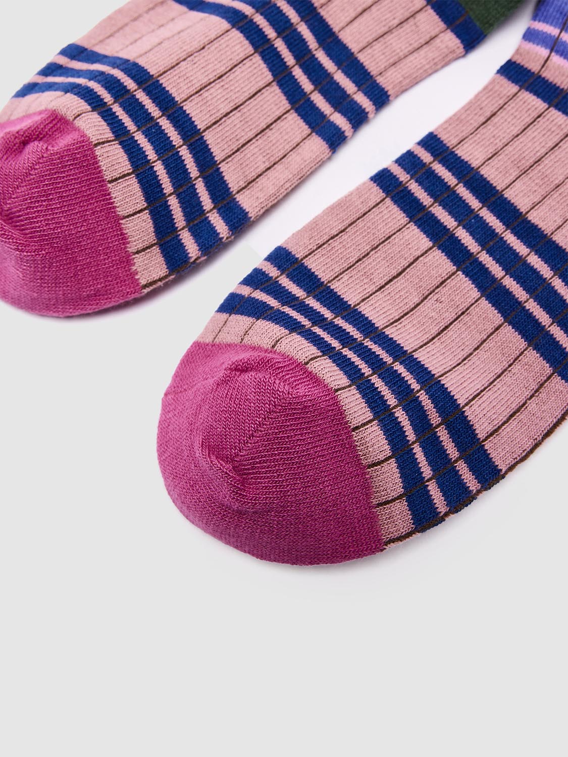 Contrast Striped Knee High Socks