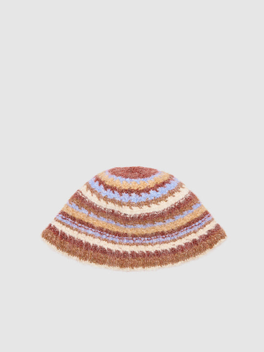 Contrast Striped Knit Beanie