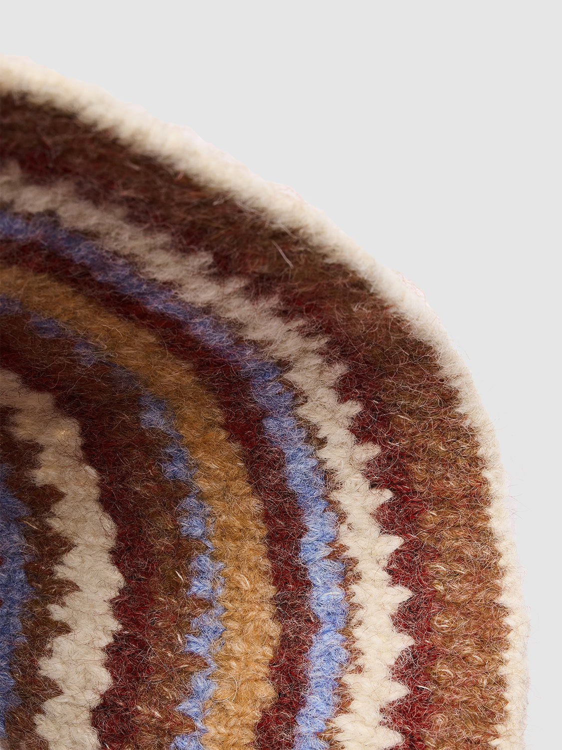 Contrast Striped Knit Beanie