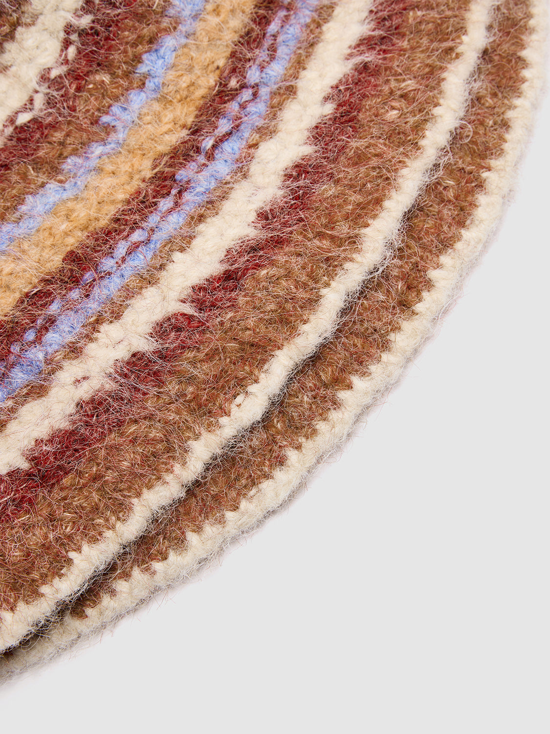 Contrast Striped Knit Beanie