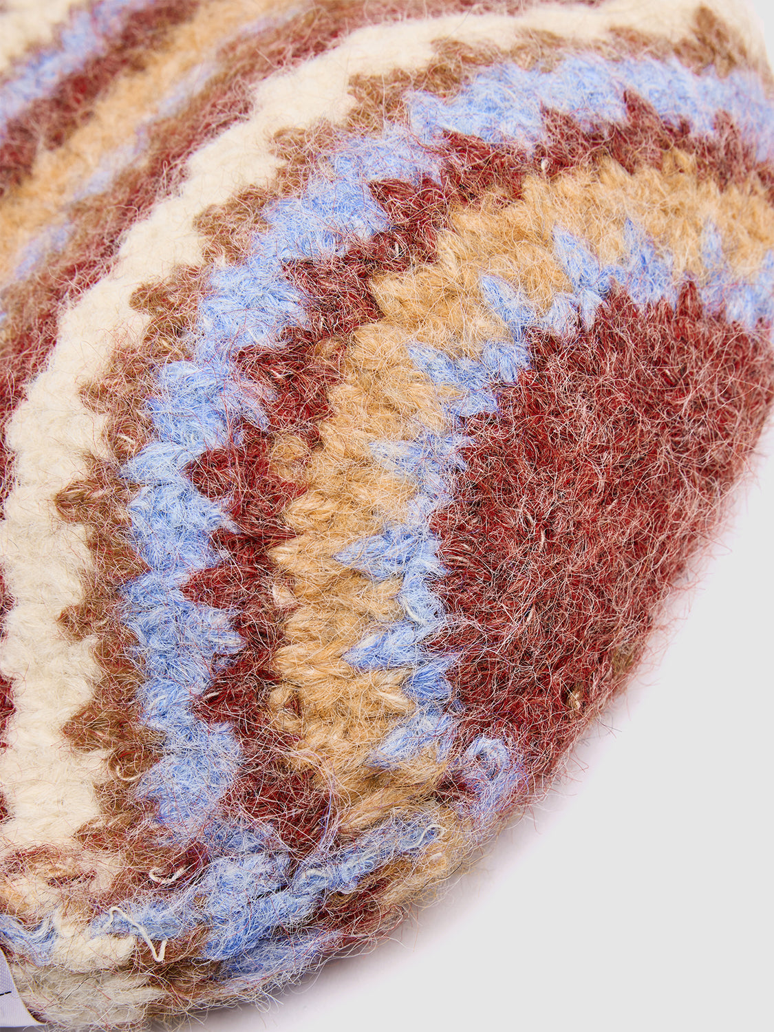 Contrast Striped Knit Beanie