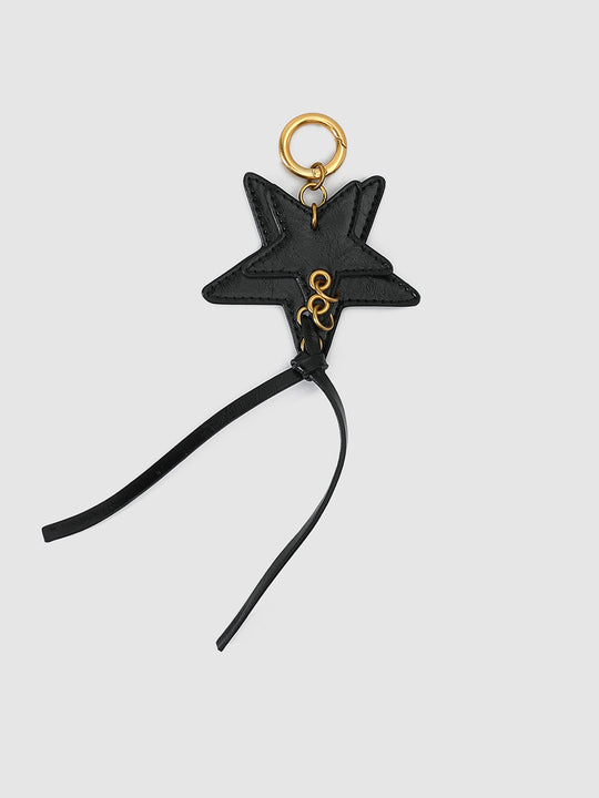 Star Leather Key Charms