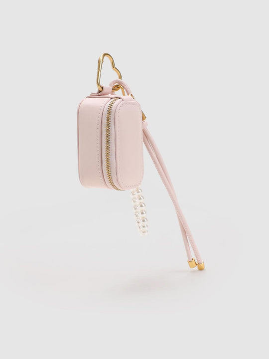 Faux Leather Pearl Key Charm