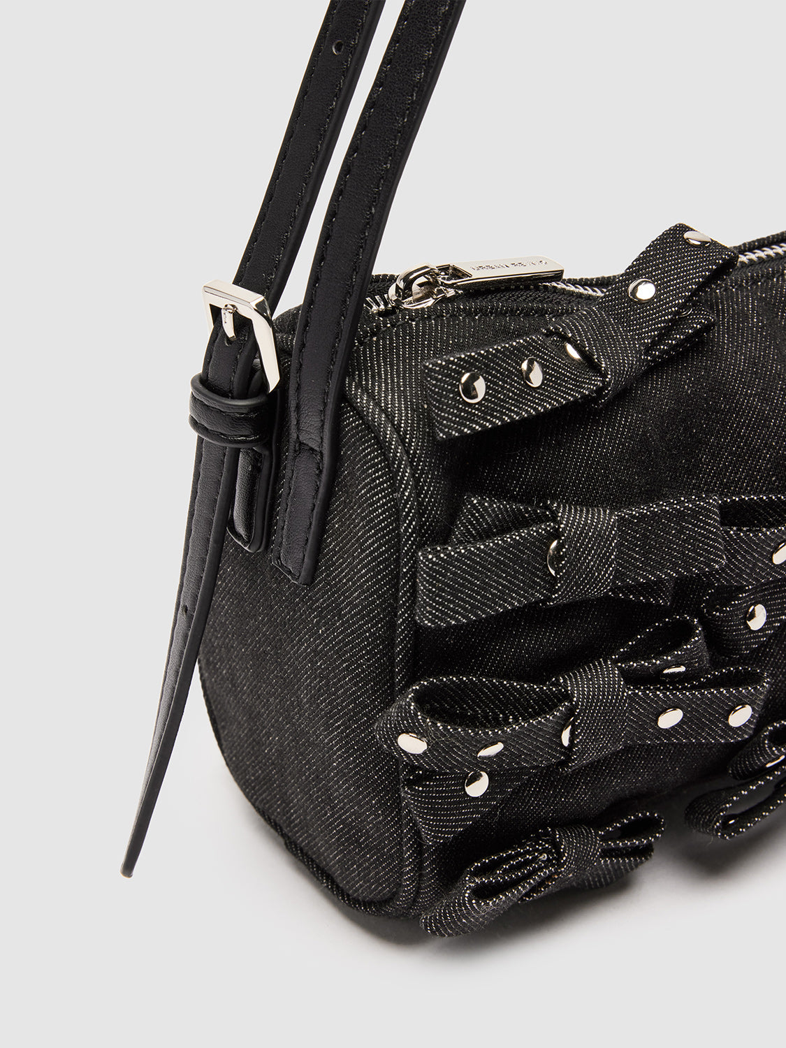 Studded Bow Detail Shoulder Bags