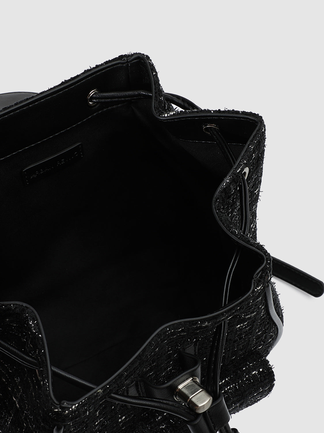 Chain Detail Tweed Backpacks