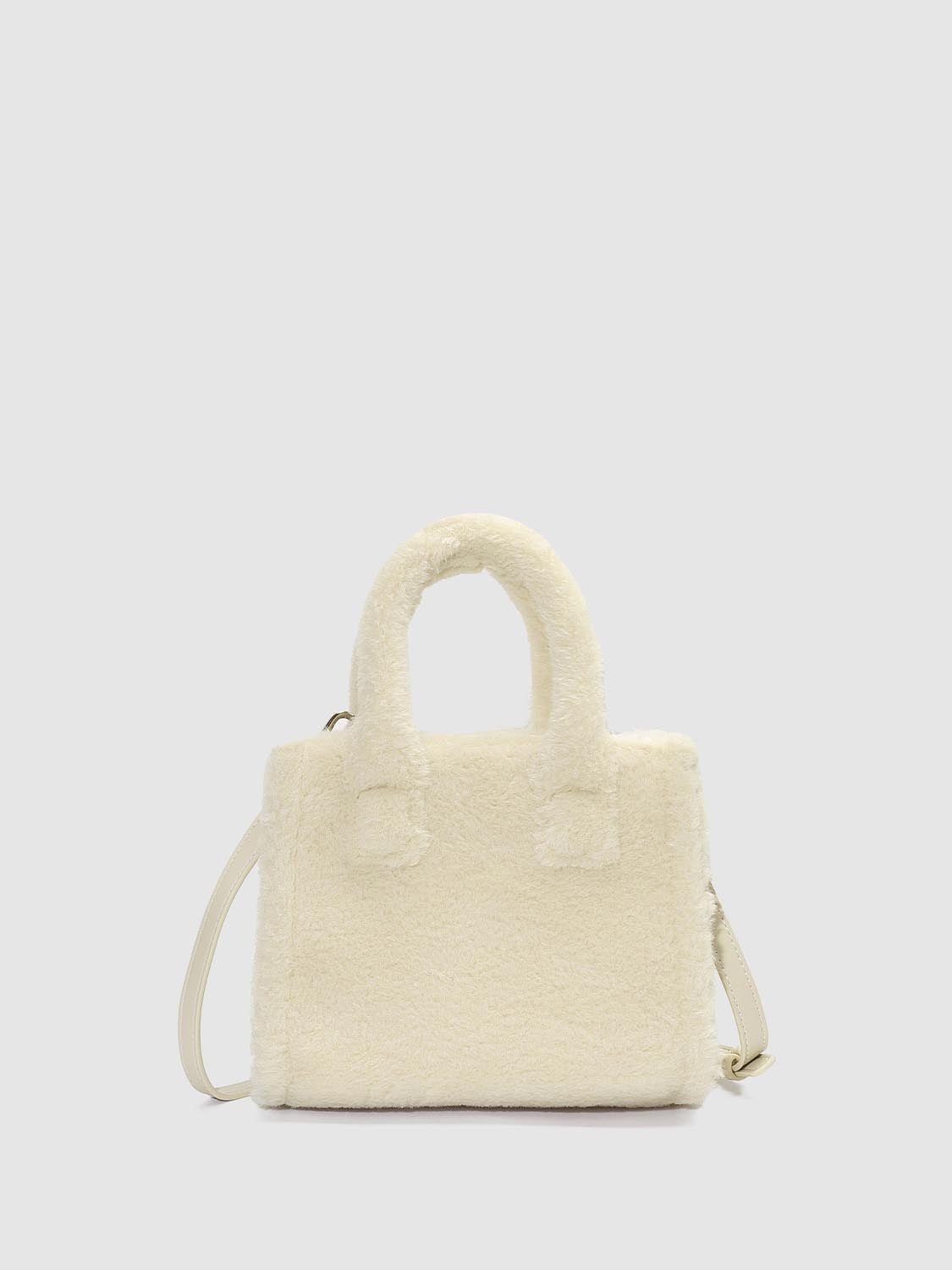 Faux Fur Handle Shoulder Bags