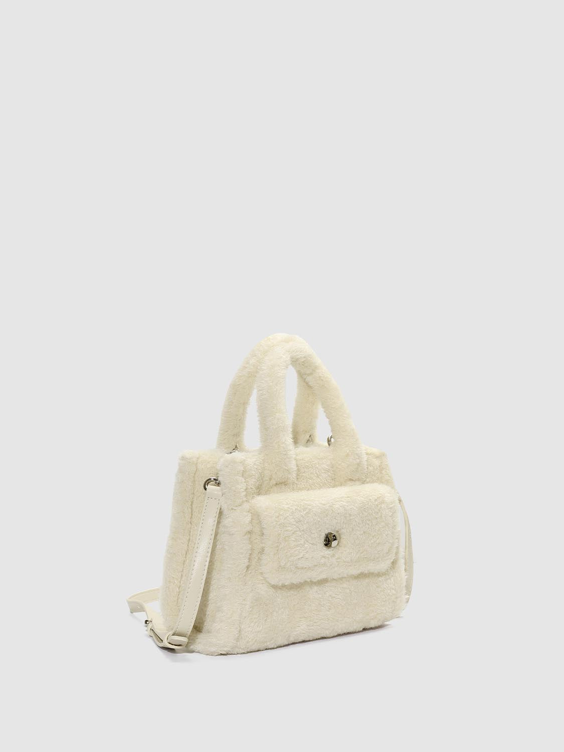 Faux Fur Handle Shoulder Bags