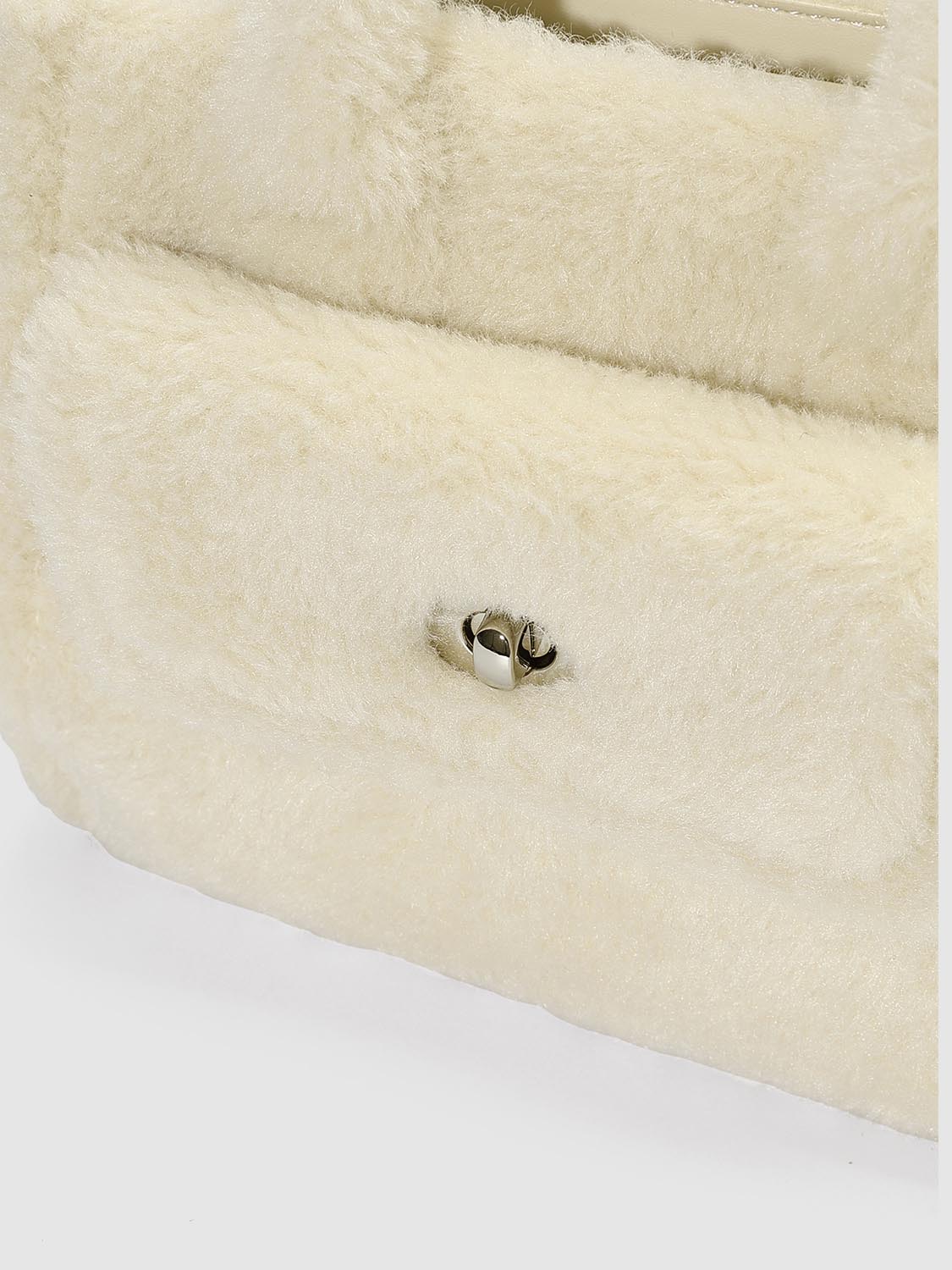 Faux Fur Handle Shoulder Bags