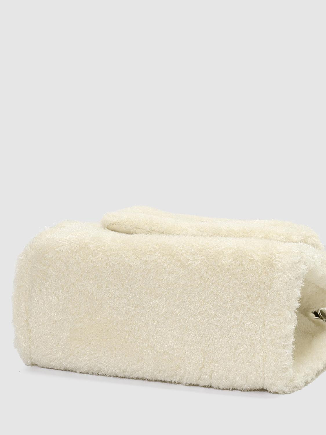 Faux Fur Handle Shoulder Bags