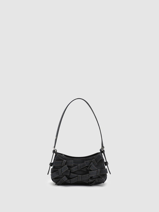 Bow Embellished Denim Shoulder Bags