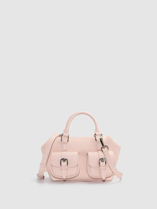 Faux Leather Multi-Pocket Handle Shoulder Bags