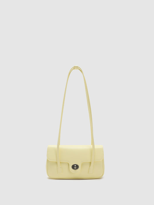 Faux Leather Minimalist Structured Shoulder Bag