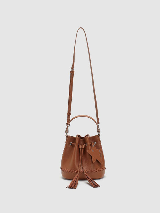 Drawstring Tassel Bucket Bag With Star Charm