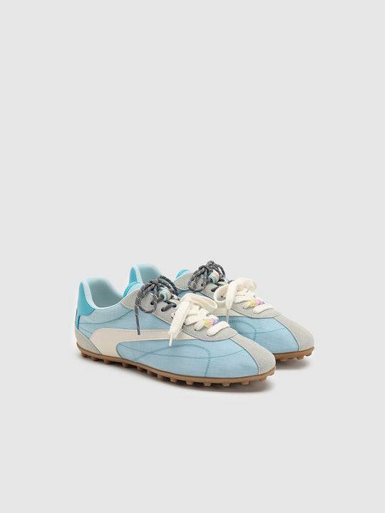 Lace-Up Contrast Sneakers