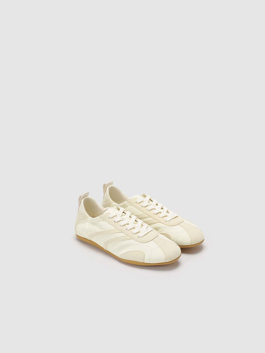 Textured Panelled Lace Up Sneakers
