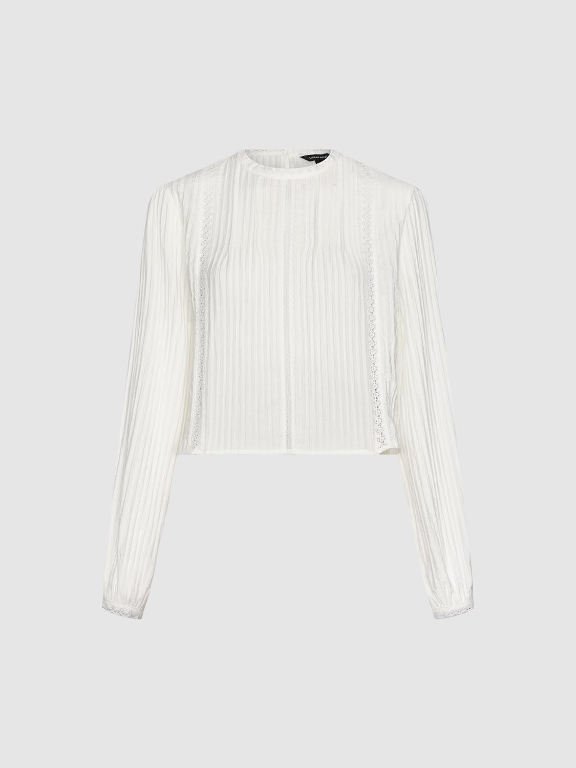 Lace Broderie Insert Overhead Shirt