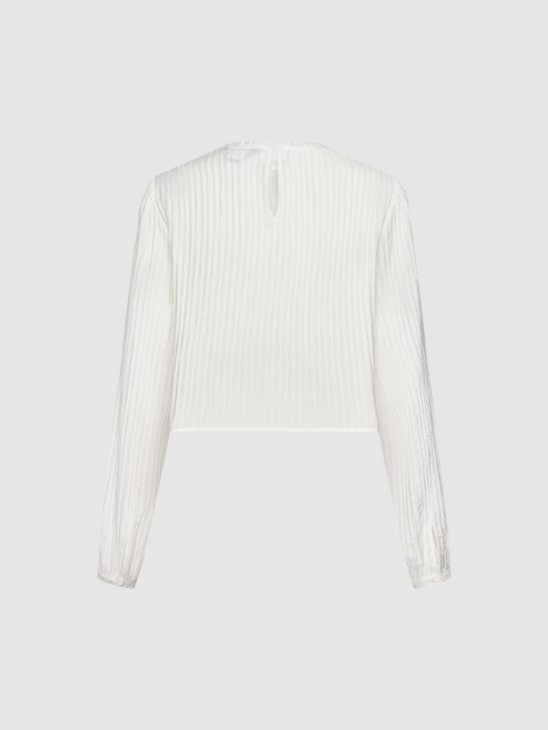 Lace Broderie Insert Overhead Shirt