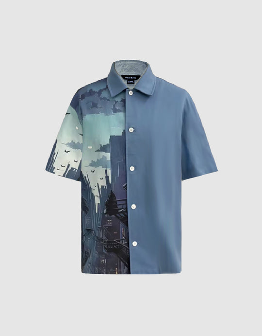 Button Up Printed Jacket