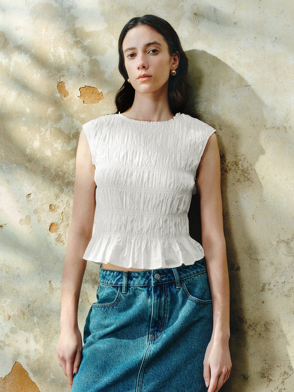 Shirred Overhead Shirt