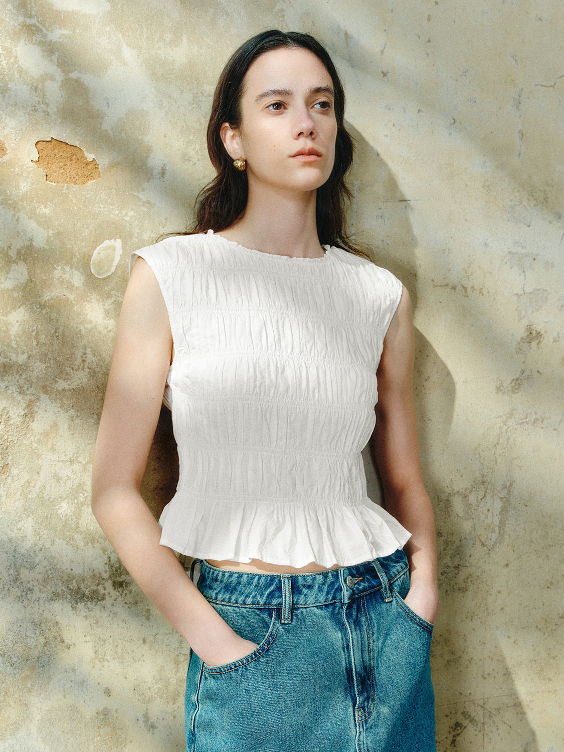 Shirred Overhead Shirt