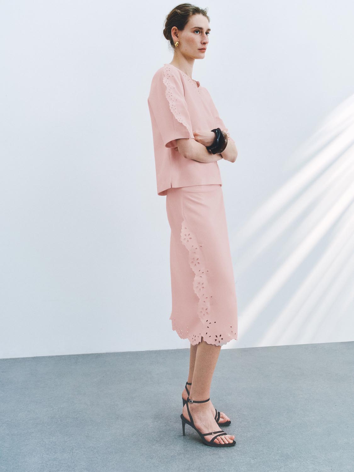 Lace Trim Straight Skirts