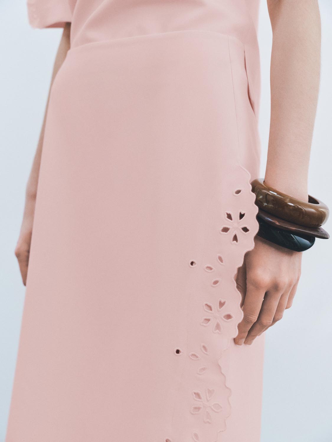 Lace Trim Straight Skirts