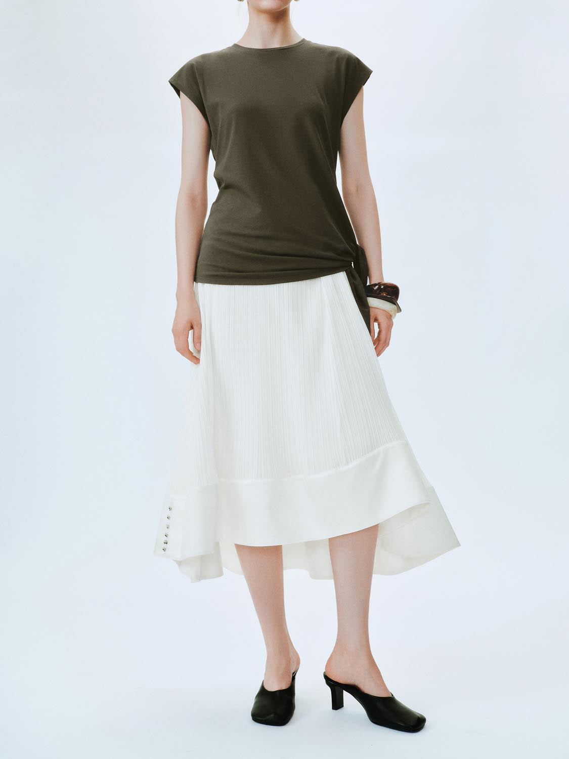 Paneled A-Line Maxi Skirts