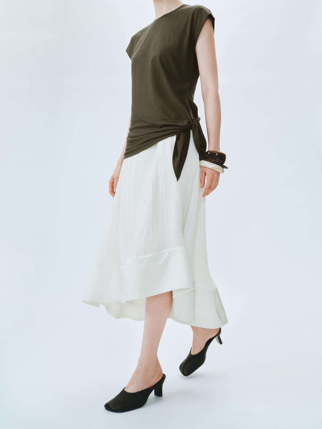 Paneled A-Line Maxi Skirts
