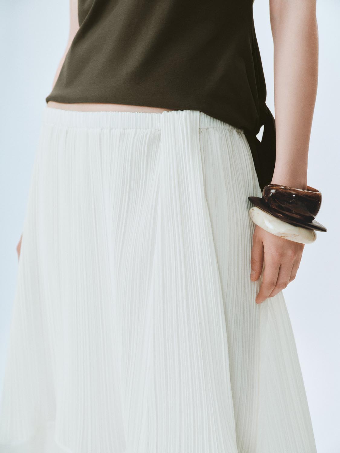 Paneled A-Line Maxi Skirts