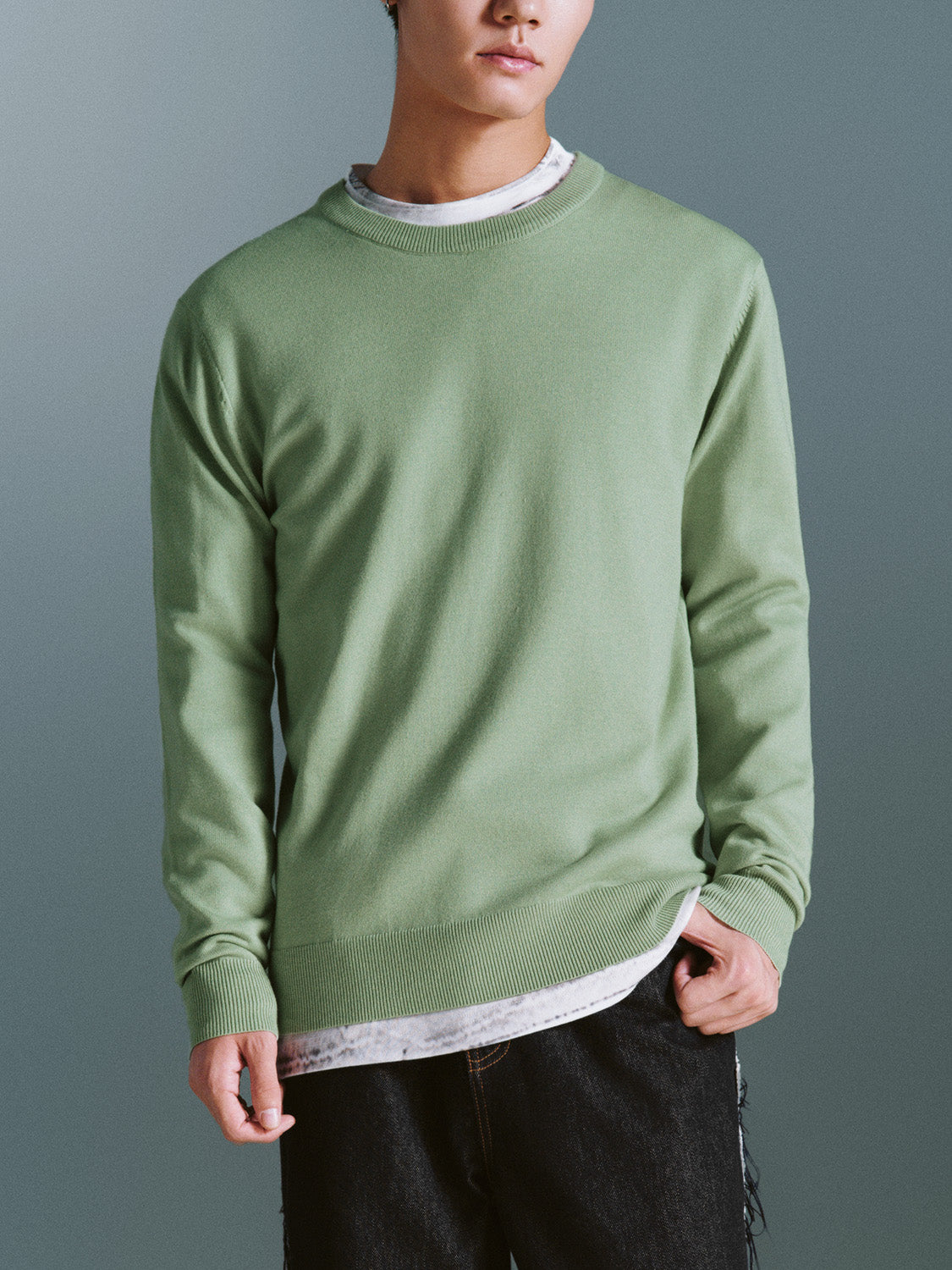 Crew Neck Knitted T-Shirts