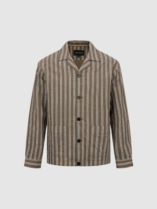 Striped Button Up Jackets