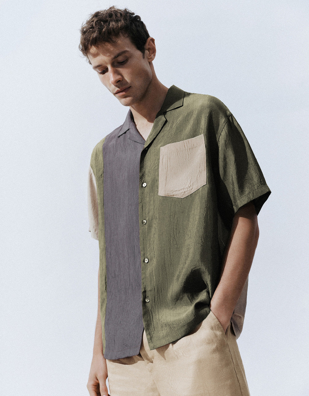 Drop Shoulder Sleeve Loose Shirt