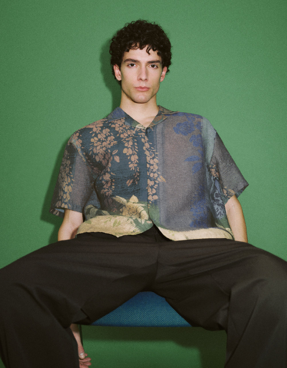 Printed Straight Loose Shirt