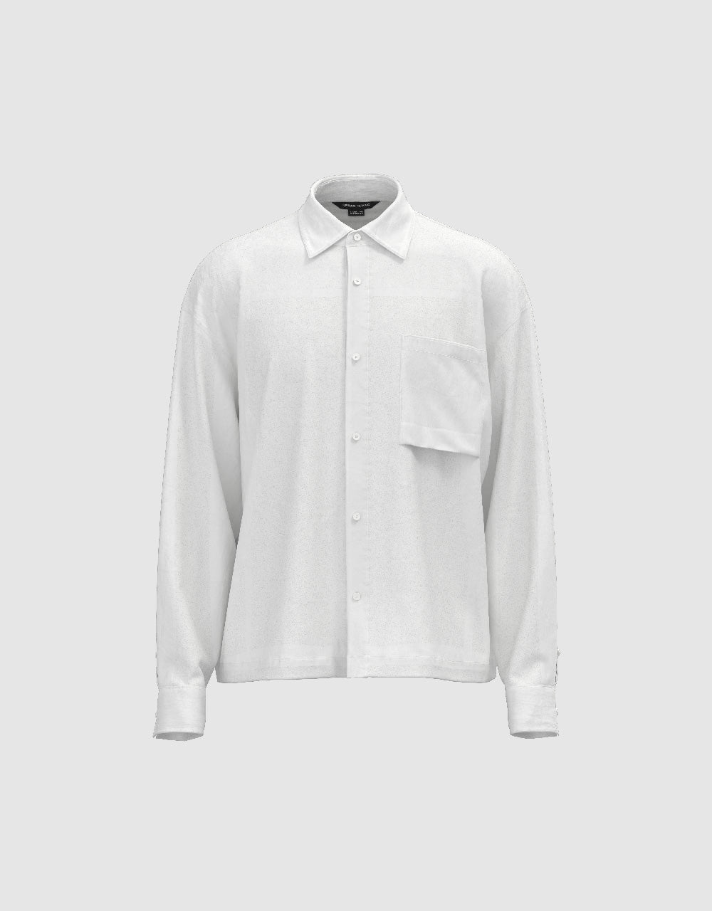 Textured Button Up Straight Shirt