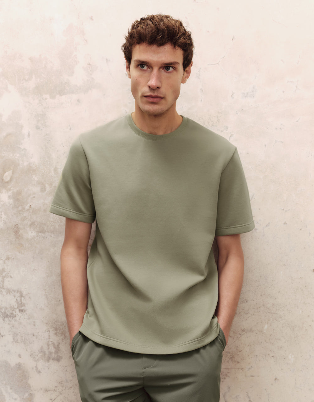 Knitted Crew Neck T-Shirt
