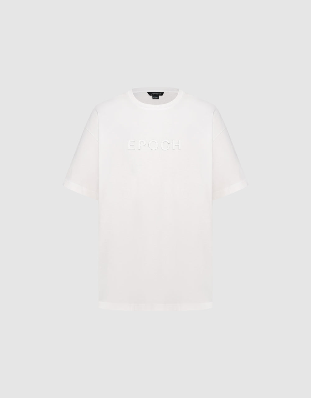 Letters Embossed Crew Neck T-Shirt
