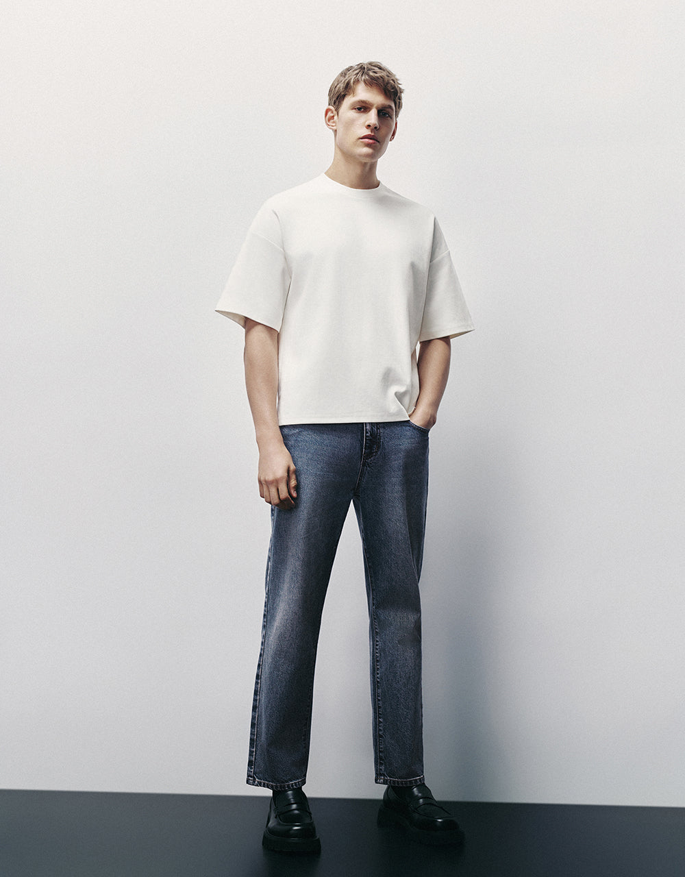 Crew Neck Knitted T-Shirt