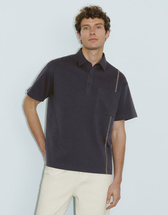 Button Half Placket T-Shirt