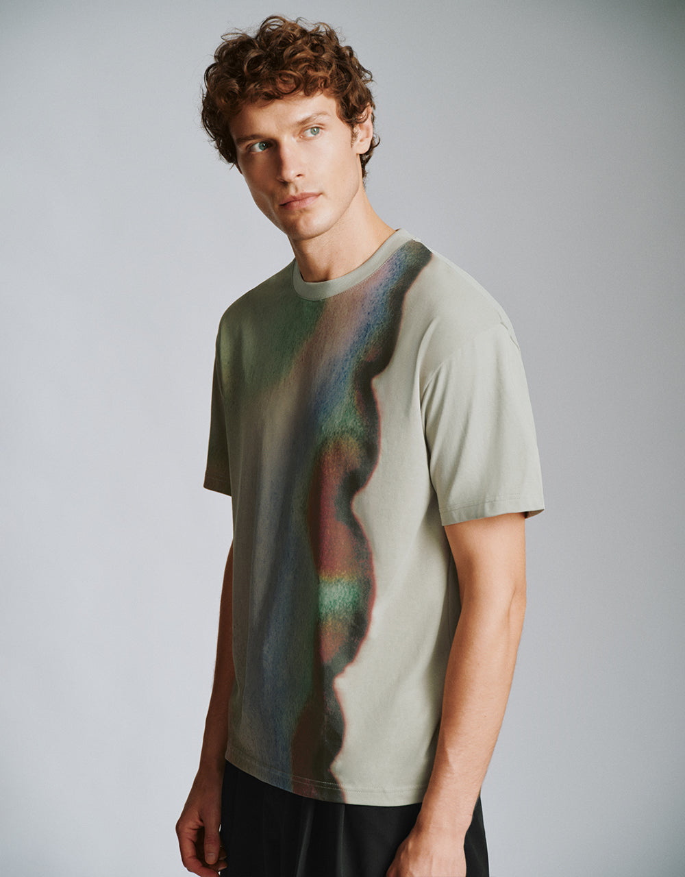 Printed Crew Neck Straight T-Shirt