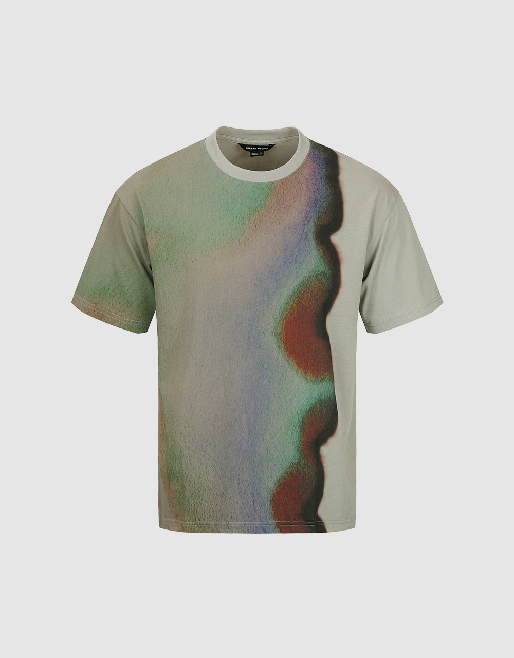 Printed Crew Neck Straight T-Shirt