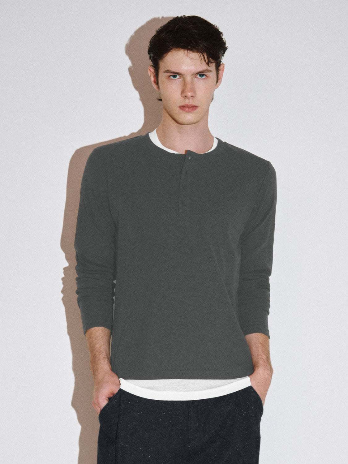 Button Half Placket Regular T-Shirts