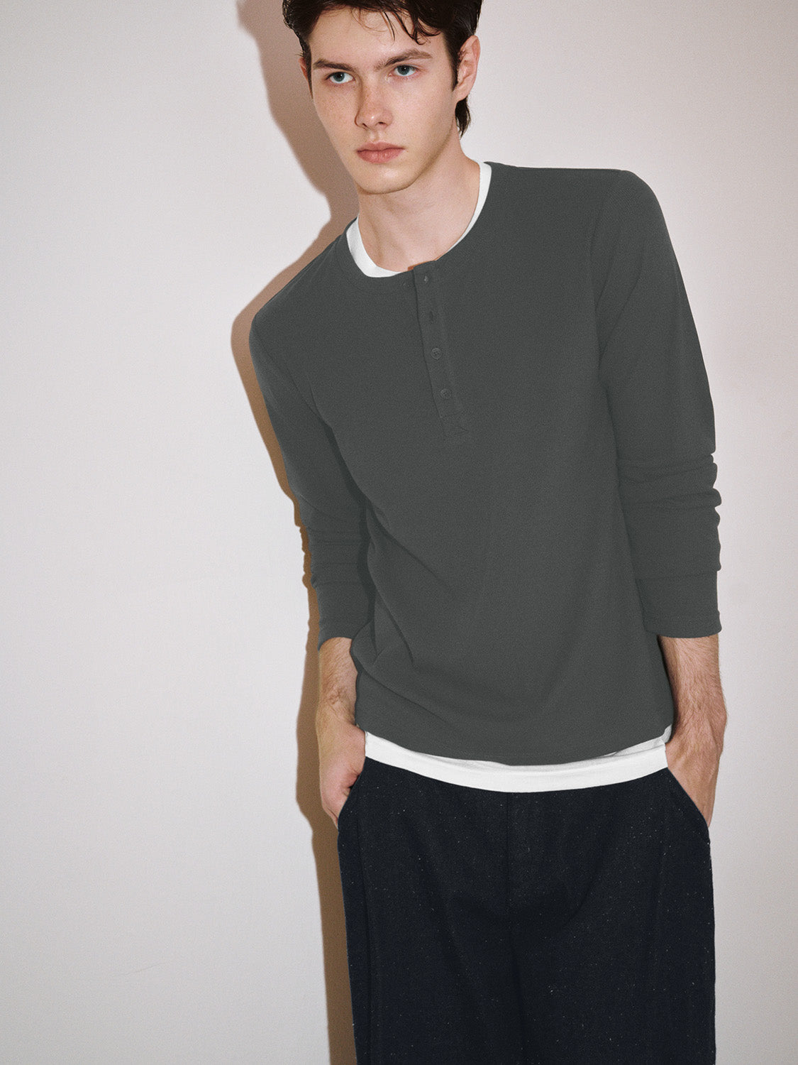 Button Half Placket Regular T-Shirts