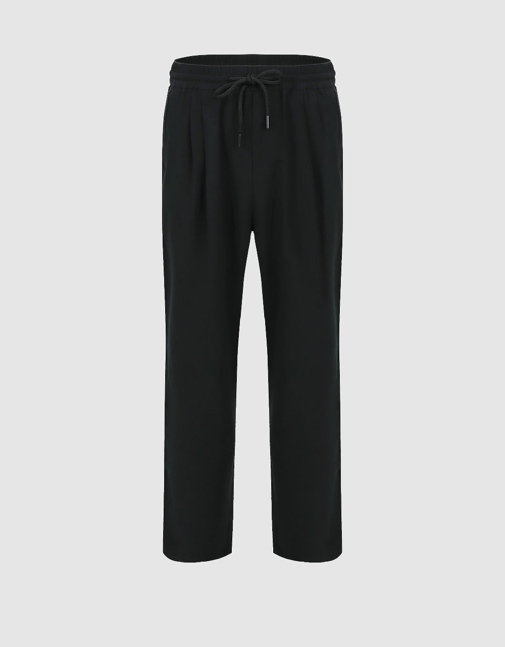 Elastic Waist Straight Pants