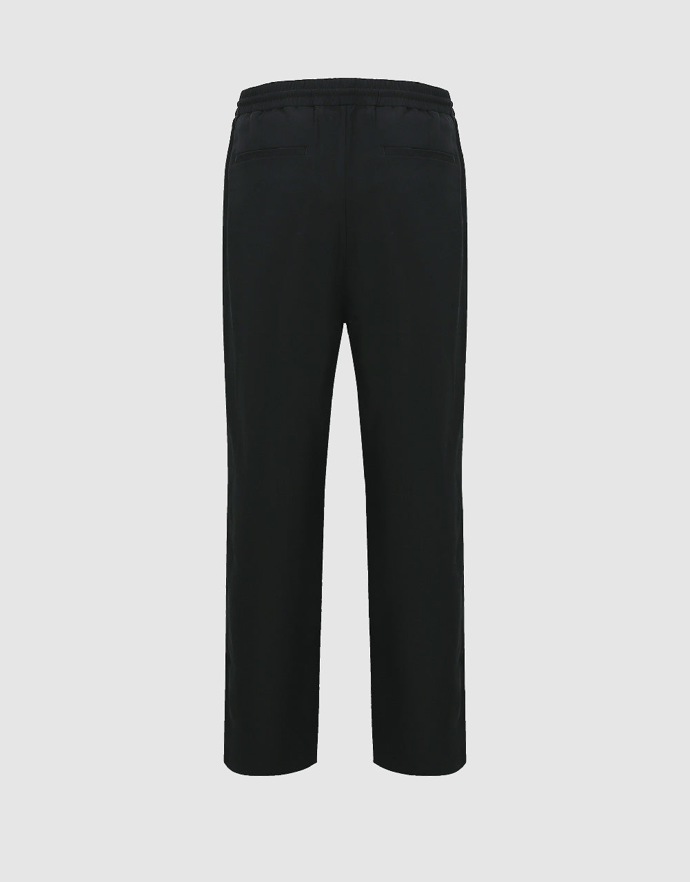 Elastic Waist Straight Pants