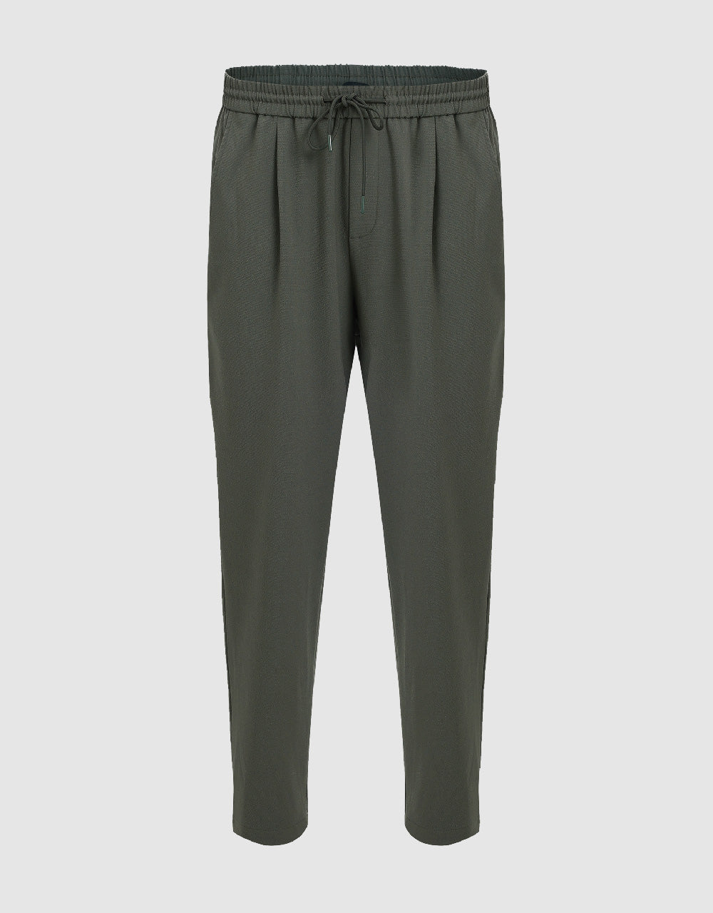 Drawstring Waist Knitted Straight Pants