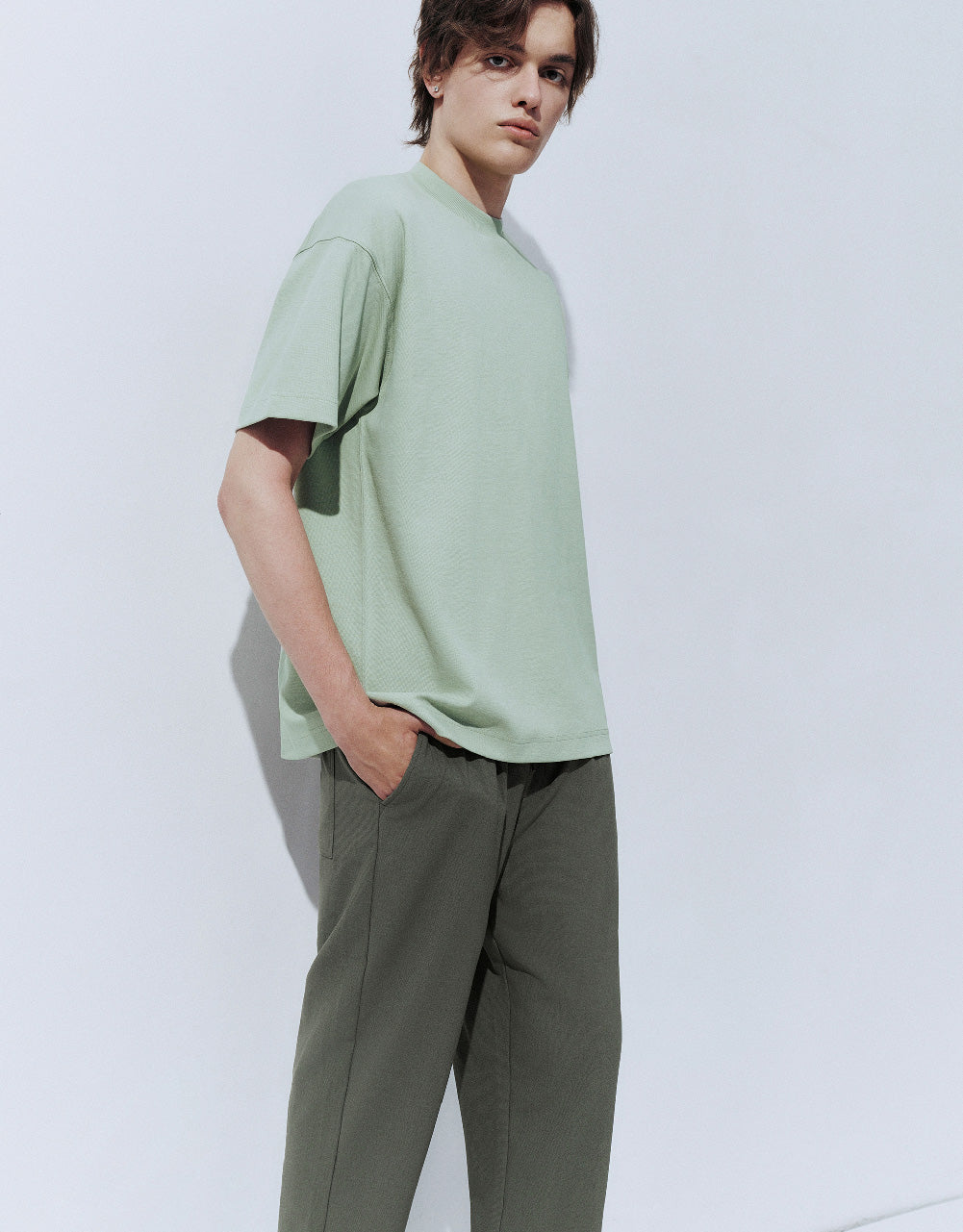 Drawstring Waist Knitted Straight Pants
