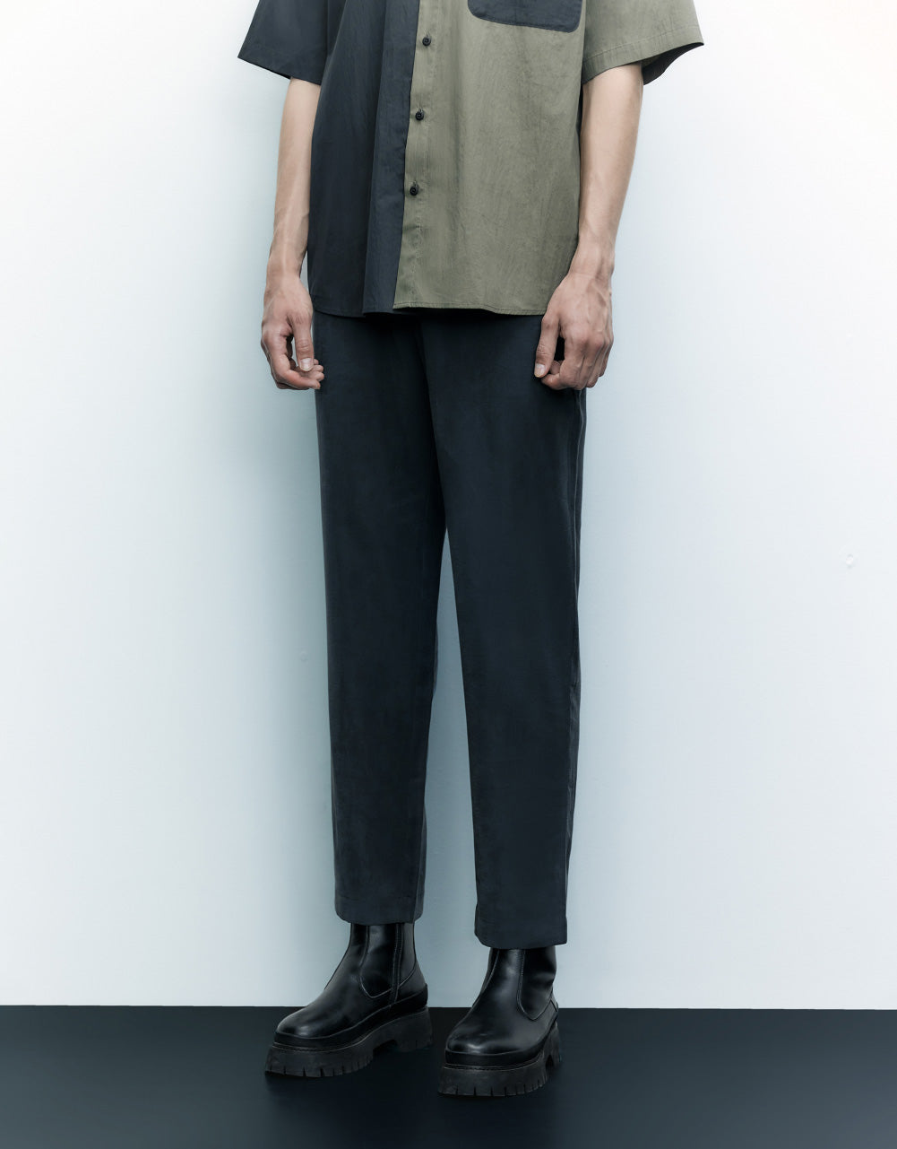 Drawstring Waist Straight Pants